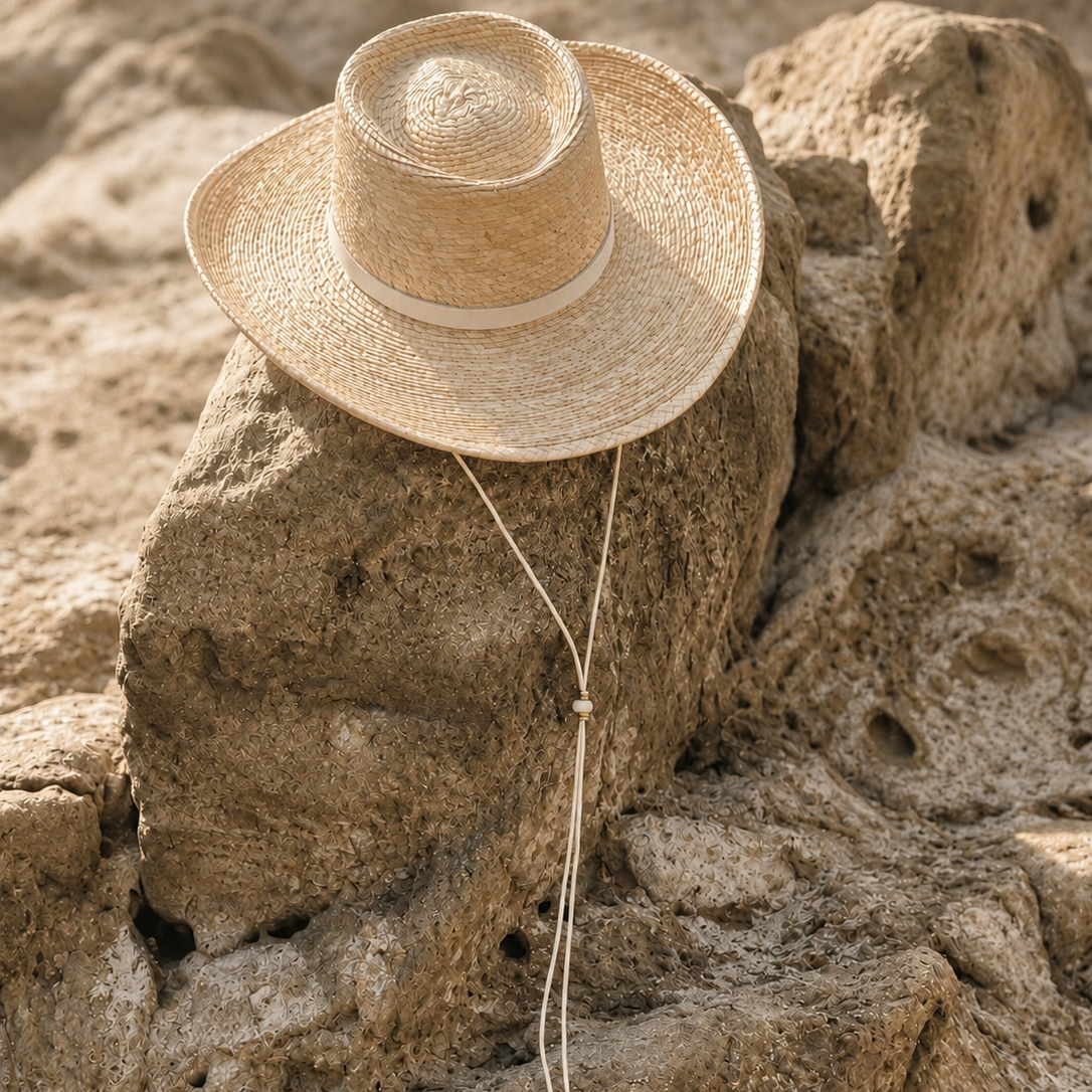 Vagabond Gambler Hat | Sustainable Palm Straw Gambler Hat