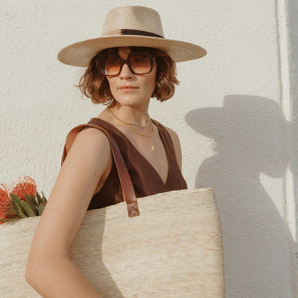 Harlow Straw Shoulder Bag
