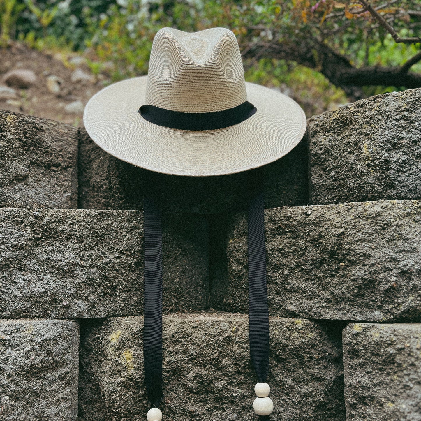 Straw Fedora with Ribbon Tie