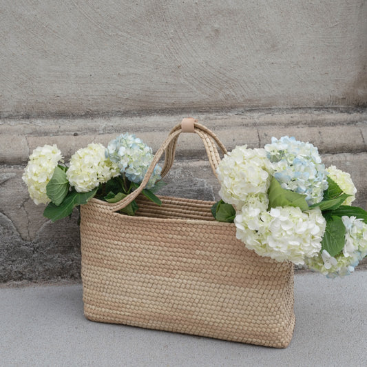 Grande Magnolia Straw Tote