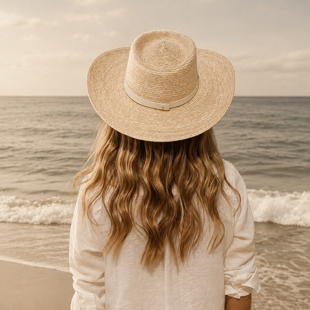 Vagabond Gambler Hat | Sustainable Palm Straw Gambler Hat