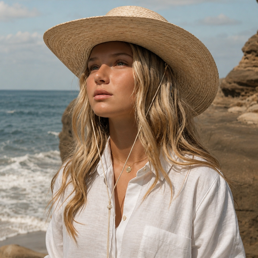 Vagabond Gambler Hat | Sustainable Palm Straw Gambler Hat