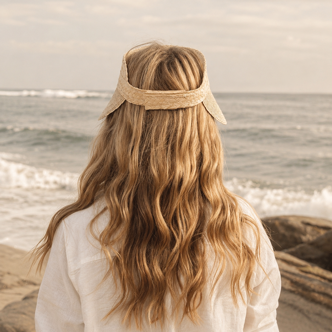 La Palma Palm Straw Visor