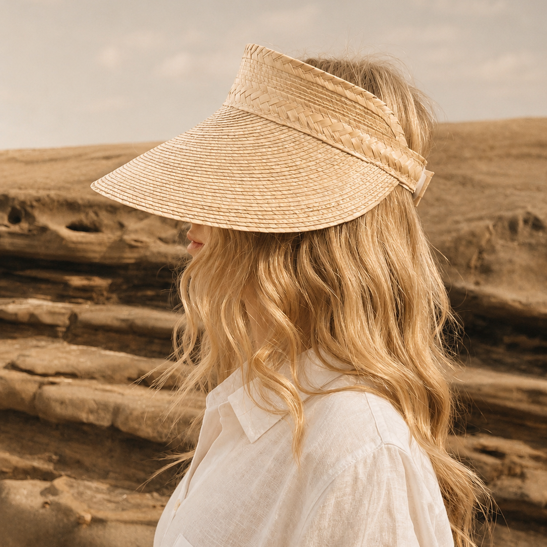 La Palma Palm Straw Visor