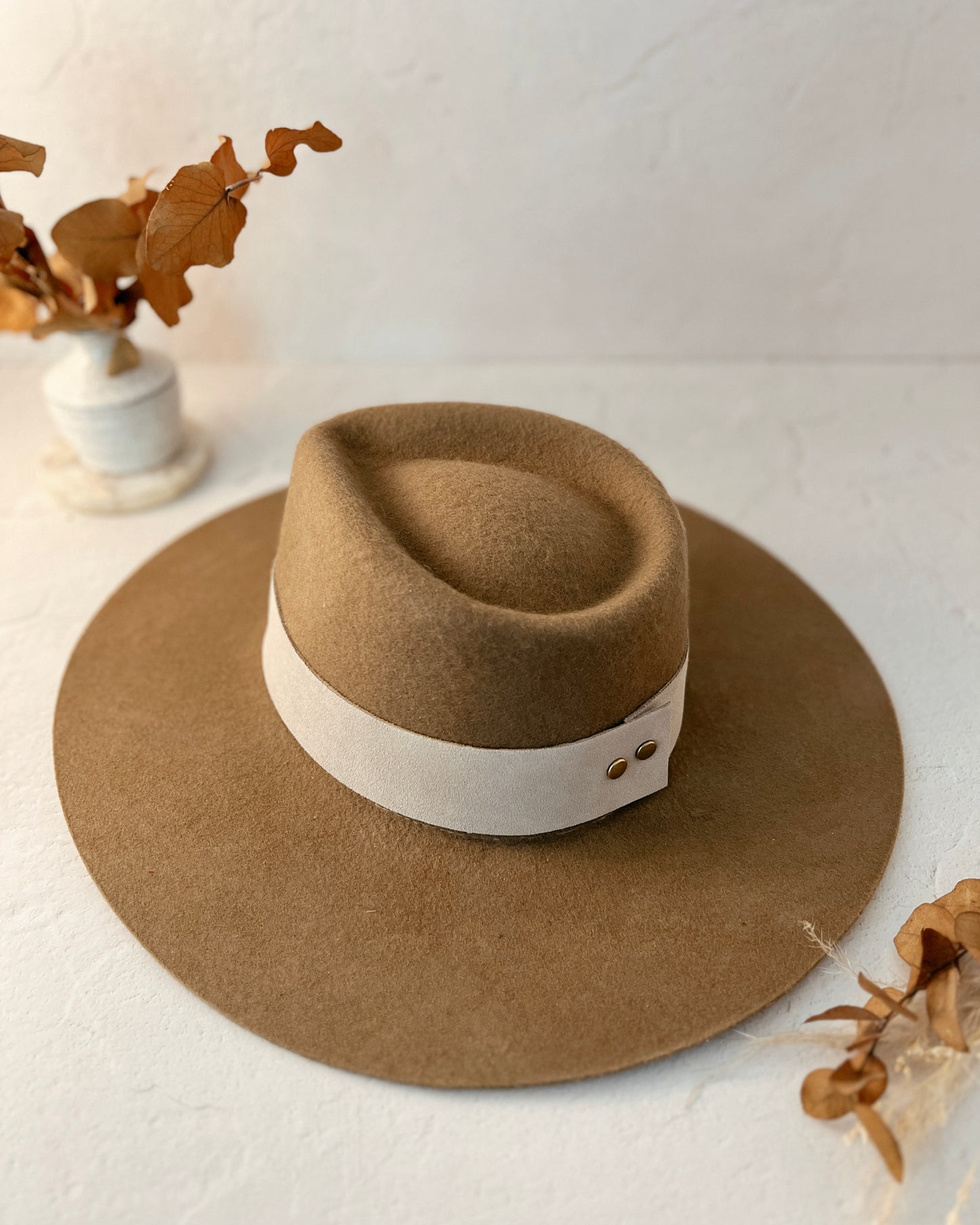 Wide Leather Hat band