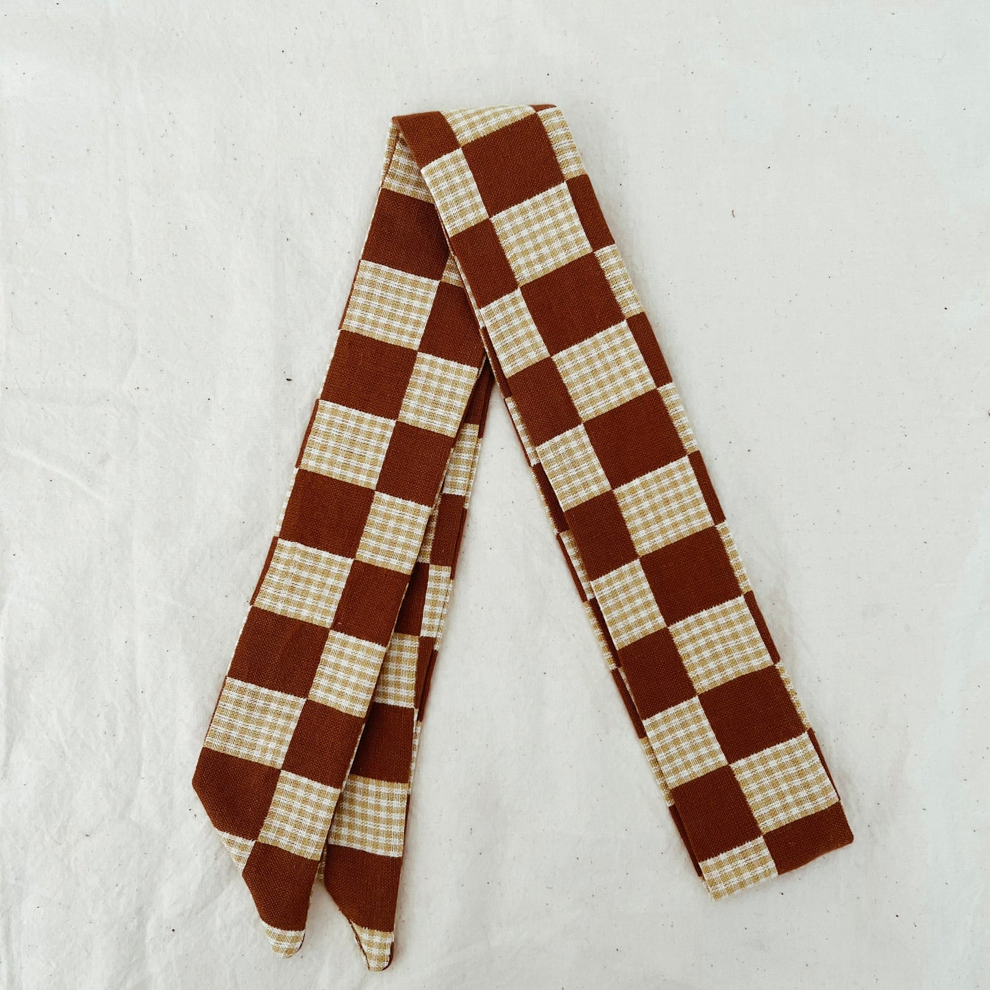 Checkered Scarf & Hat Band