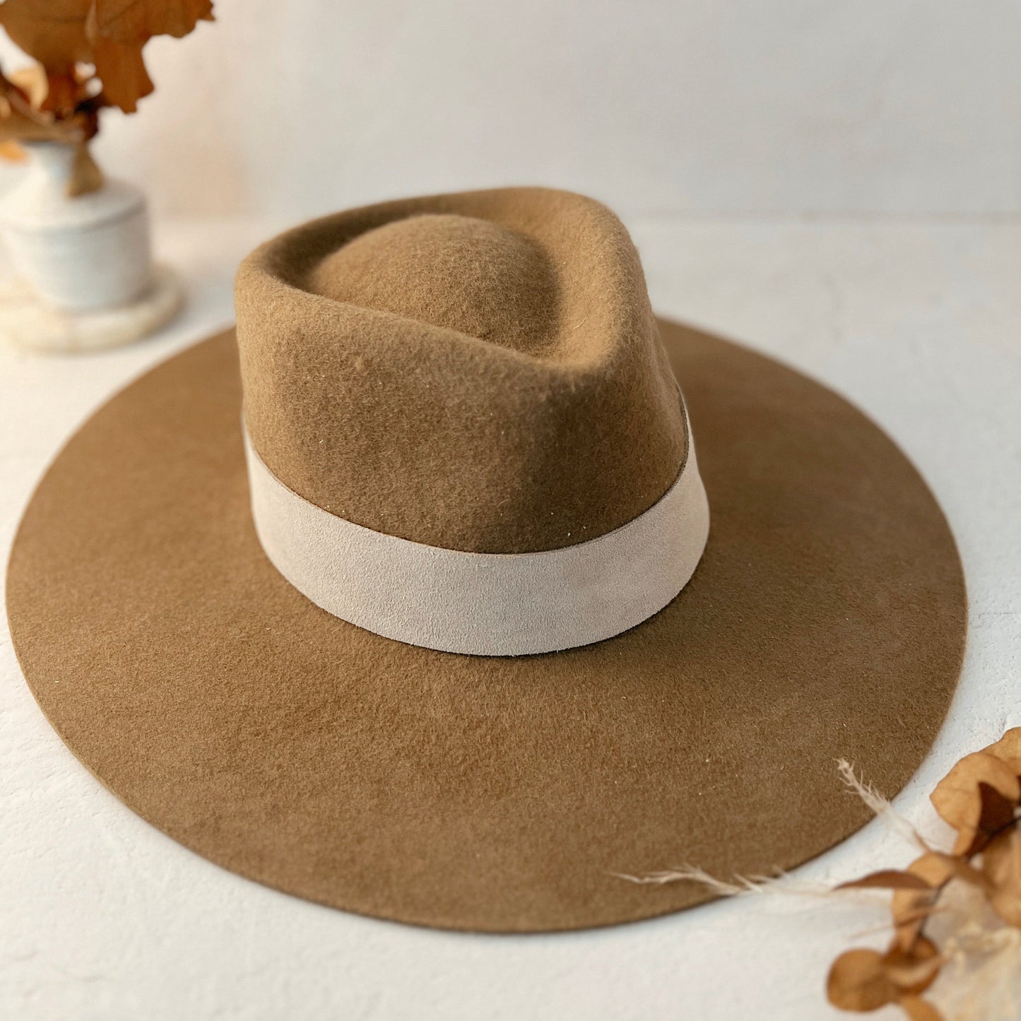 Wide Leather Hat band