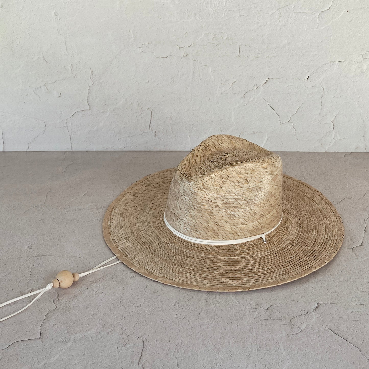 La Playa Straw Fedora Hat With Chin Cord
