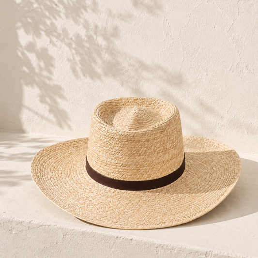 Vagabond Gambler Hat | Sustainable Palm Straw Gambler Hat