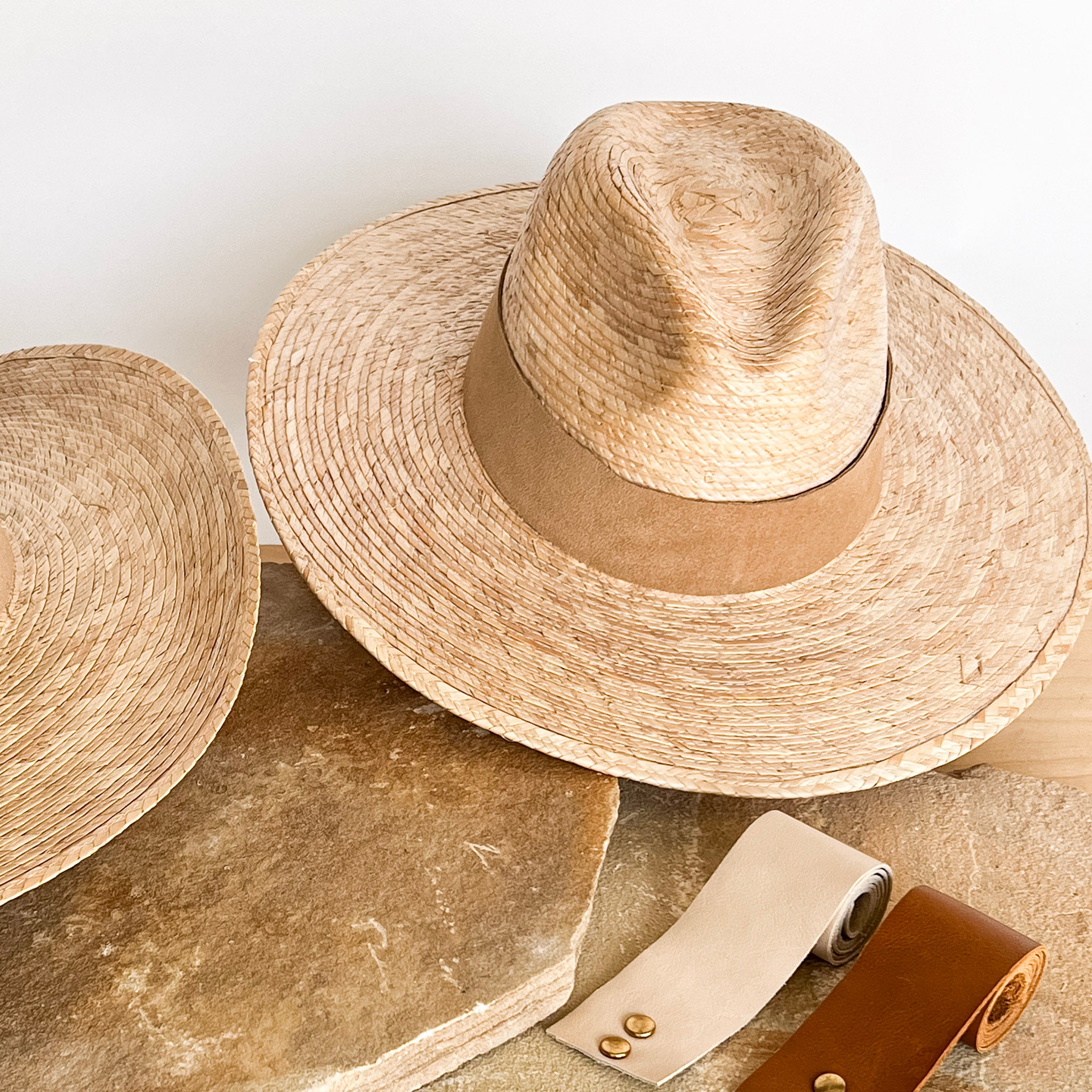 Wide Leather Hat band