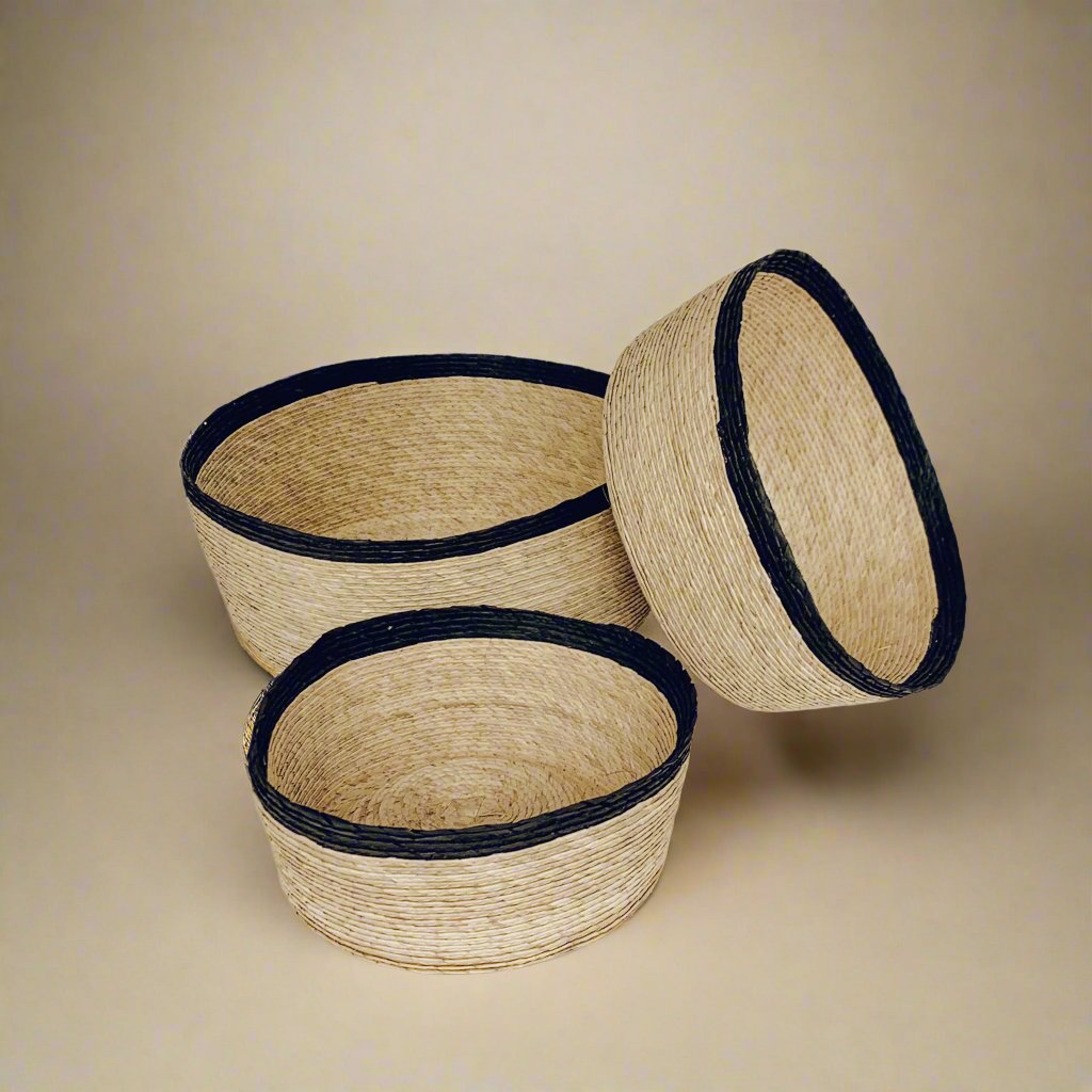 Torrey round hand-woven basket - available in three sizes