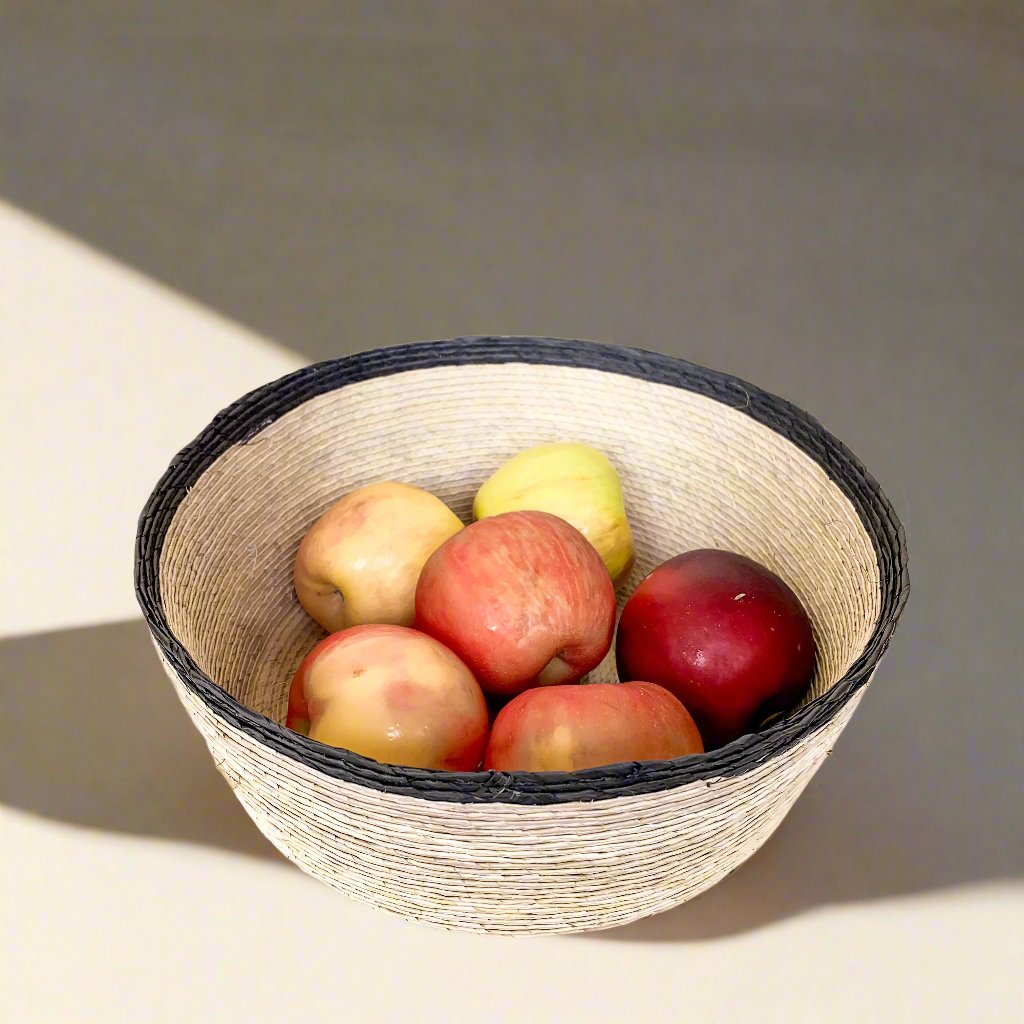 Sustainably made woven fruit baskets by Leah