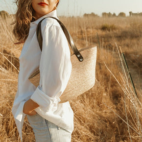 The Jude woven tote shoulder bag